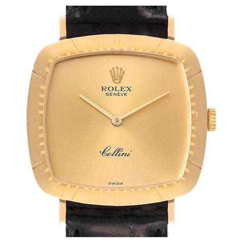 rolex cellini gold strap used|geneve cellini watch value.